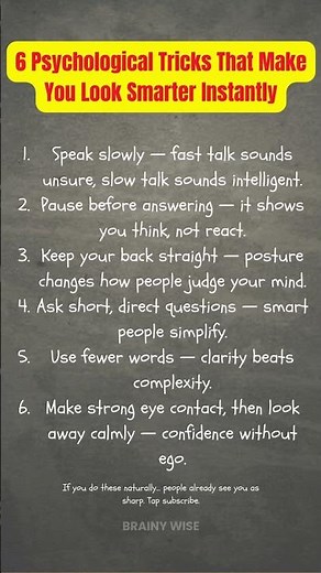 6 Psychological Tricks That Make You Look Smarter Instantly