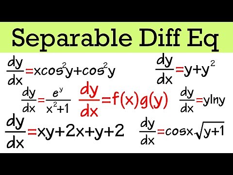 How to solve separable differential equations (6 examples, calculus 2)