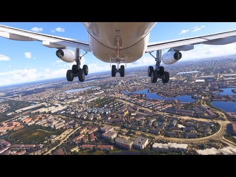 airbus a340 go around after take off #aviation #msfs