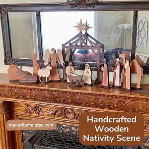 Handcrafted Wooden Nativity Set: Heirloom Christmas Decor - Etsy