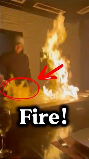 Chef Turns Up the Heat! #FireShow #ChefSkills #foodexperience