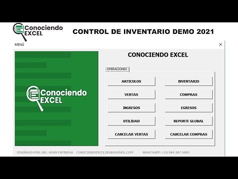 ✅ CONTROL DE INVENTARIO EN EXCEL demo - 2021 | CONOCIENDO EXCEL