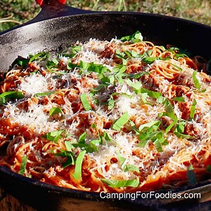 One Pot Spaghetti Camping Recipe: Simple 5 Minute Prep!