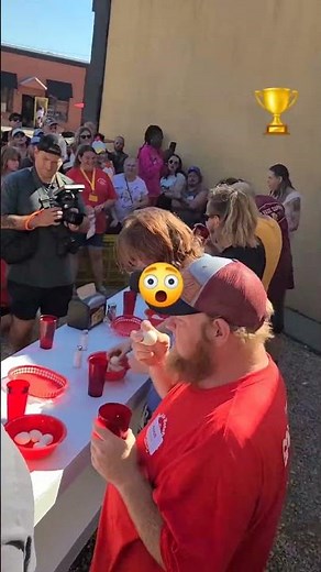 Hard Boiled Egg Eating Contest at our Annual Chicken Festival! We can't wait for this year's contest