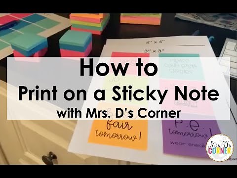 How to Print on Post-it® Sticky Notes | Free Template + Step-by-Step Tutorial for Teachers