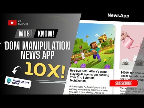 Create a News App in HTML with JavaScript | DOM Manipulation Project Tutorial