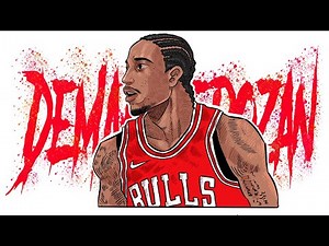 how to draw basketball player | DeMar DeRozan | Chicago Bulls