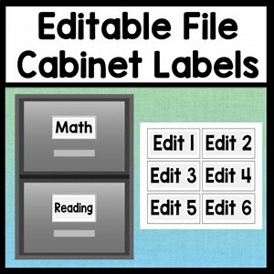 Editable File Cabinet Labels {3 Sizes!} {Easy, Editable Pages}