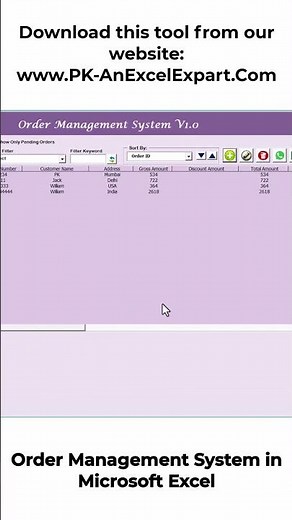 Order Management System V1.0 in Excel | Quick Demo #exceltemplates #vba #salesorder