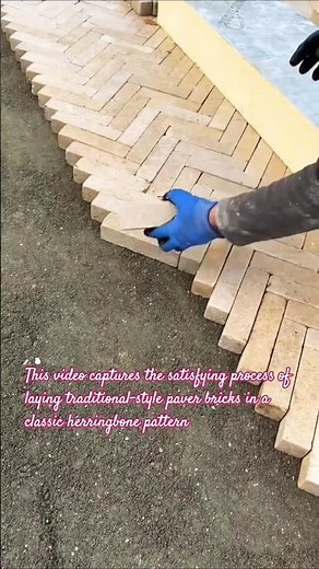 🧱 Herringbone Brick Paving Installation