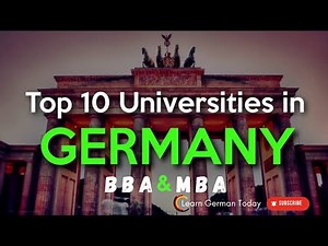 Top 10 universities in Germany BBA & MBA Program