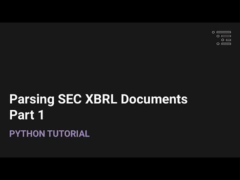 Scraping SEC XBRL Documents | Part 1