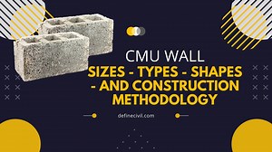 CMU Wall – Detail – Construction – Sizes & 5 Types Shapes (in Detail) - Definecivil