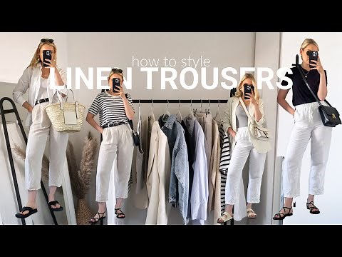 HOW TO STYLE LINEN TROUSERS FOR SUMMER 2023! | WAYS TO WEAR LINEN TROUSERS - 8 OUTFIT IDEAS!
