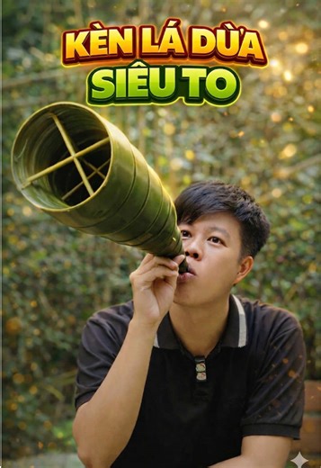Kèn lá dừa to - Hướng dẫn làm tại nhà