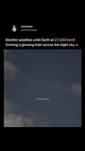 What Starlink Satellites Really Look Like in Orbit 🛰️ | The Satellite Train Phenomenon Explained 🌍