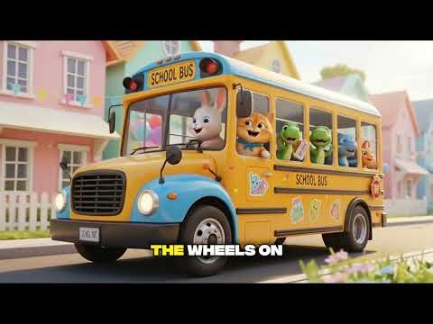The Wheels on the Bus | Dino Adventure with Milo & Lunar | Dinosaur Bus Song for Kids