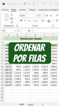 La forma correcta de ordenar datos en Excel por filas
