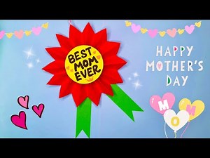 Paper Badge Step by Step Tutorial | Mother’s Day Crafts Ideas For Kids | 母親節獎DIY