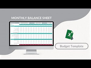 Monthly Balance Sheet Excel Template
