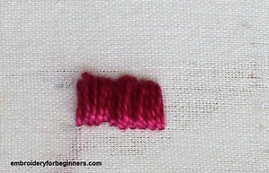Satin Stitch, How to work a satin stitch (Step by Step)