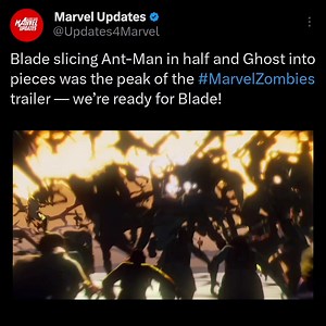 598K views · 10K reactions | Give us a live-action R-rated Blade movie now! Blade slicing Ant-Man in half and tearing Ghost to pieces was the peak of the Marvel Zombies trailer — we’re beyond ready for Blade! Marvel Zombies Trailer out now! #Blade #MarvelZombies #MCU #MarvelStudios | Marvel Updates | Facebook