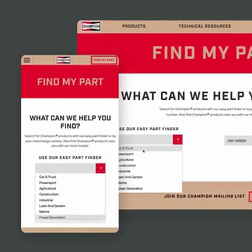 16 reactions | Champion's part finder lets you search by application or part number from home or on the go using your mobile device. Get started now: bit.ly/2Lov5id | Champion Parts | Facebook