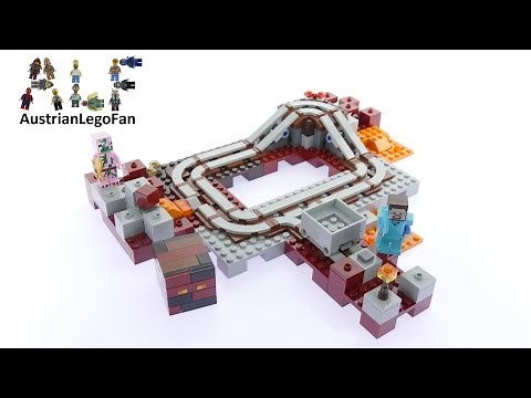 Lego Minecraft 21130 The Nether Railway - Lego Speed Build Review