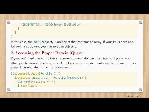 Displaying JSON Data in a Table using jQuery