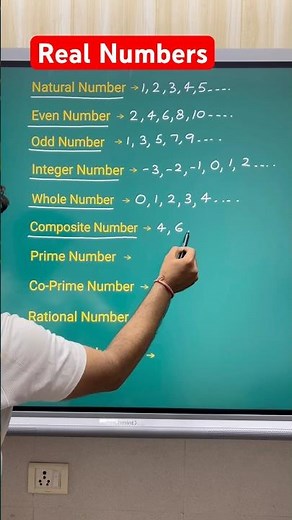 👉 Real Numbers 📖 !! #maths #realnumbers #wholenumbers #evennumbers #mathematics #shorts #ytshorts