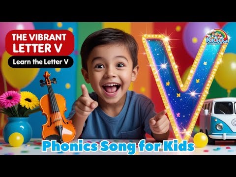 The Vibrant Letter V Song! Learn The Letter V! Phonics Song for Kids!