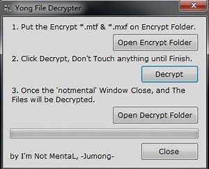 Yong Online Decrypter (Convert Mxf & Mtf files to X and Dds files)