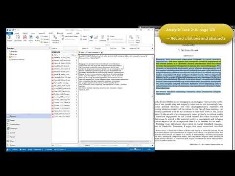 Using NVivo for a literature review, part 1 | Qualitative Data Analysis Services