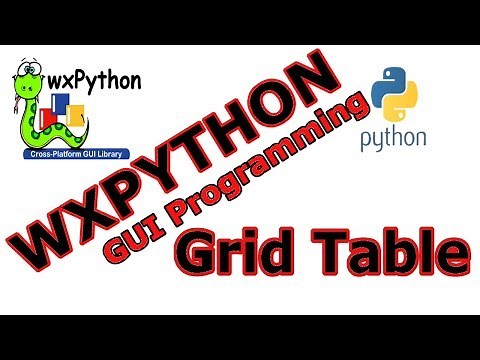 wxPython GUI - Creating Grid (Table) Part One #25