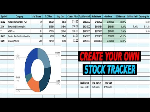 How to Make a Stock Spreadsheet Tracker in Google Sheets & Excel