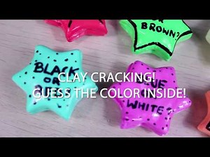 CLAY CRACKING ASMR - GUESS THE COLOR INSIDE | Satisfying Compilation Video