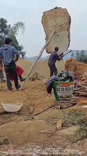 manually using a simple way to demolish the remaining Earth wall