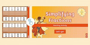 Simplifying Fractions Maths Matching Activity - KS2 Revision
