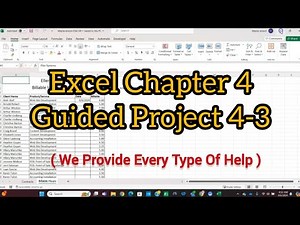Excel 2021 In Practice - Ch 4 Guided Project 4-3 | Week 7 Simnet Chapter 04 Project 4 3 Mac