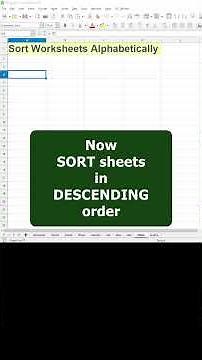 🔀 Sort SHEETS in LibreOffice Calc #shorts