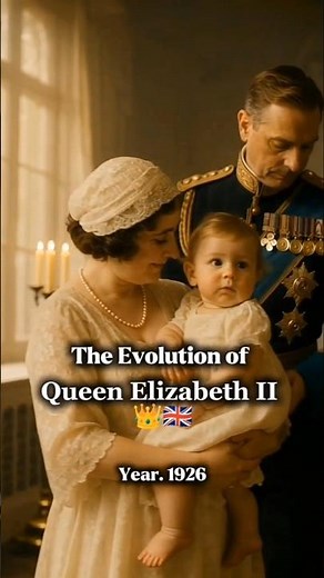 Evolution of Queen Elizabeth II 👑🇬🇧 | The Longest-Reigning Monarch | #HistoryShorts