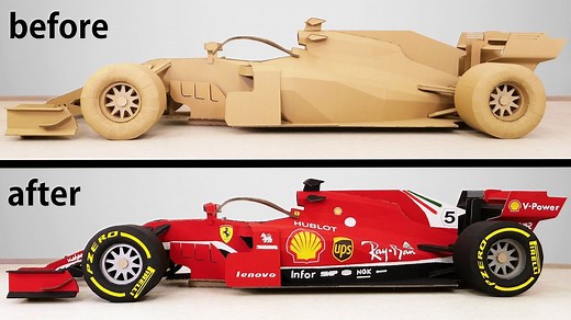 How to Make a Formula 1 Car from Cardboard and Hot Glue