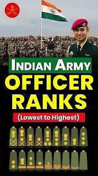 🔥 Indian Army Officer Ranks: Lowest to Highest #indianarmy #officer #army #viral #shorts