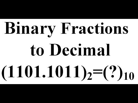 Binary Fractions to Decimal
