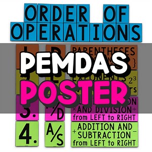 My Math Resources - PEMDAS Order of Operations Poster