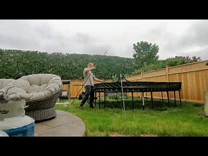 Springfree trampoline jumbo square installation 13 x 13
