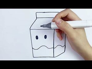 How to Draw a Cute Milk Carton – Easy Drawing for Kids (Part 1)