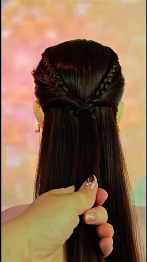 Easy Hair Bow Hairstyle Tutorial | Elegant Bow Braid for Long Hair #creativehairstyle #hairdesign