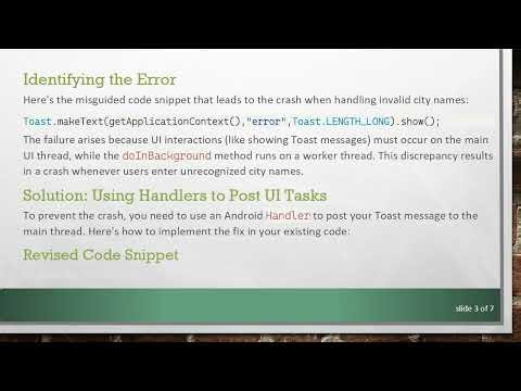 Fixing Your Weather App Crash When Entering Invalid City Names