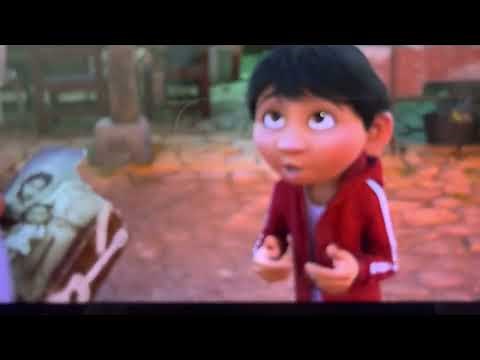 Coco 2017 Miguel wishes to be a musician/abuelita destroys the guitar/Miguel runs away.